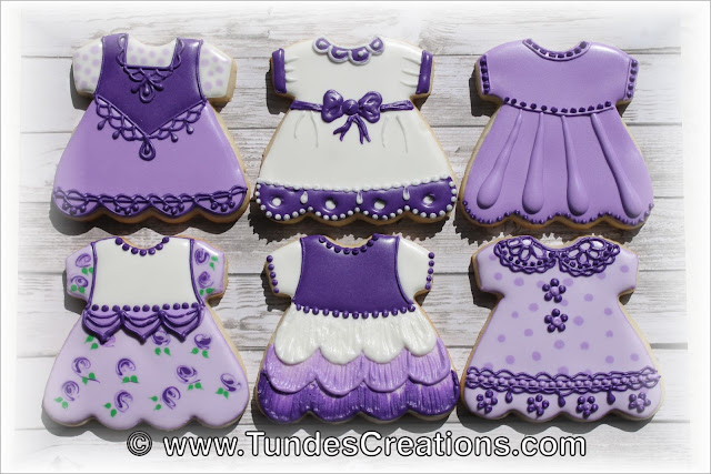 Baby girl dress cookies decorated by Tunde Dugantsi