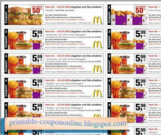 Free Printable Mcdonalds Coupons