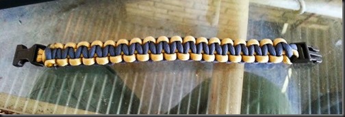 Blue and Gold Paracord Bracelet