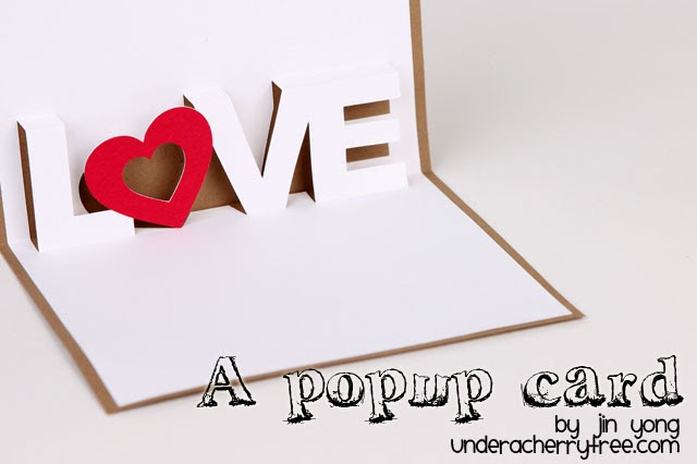 Under A Cherry Tree: LOVE - a pop up card free download