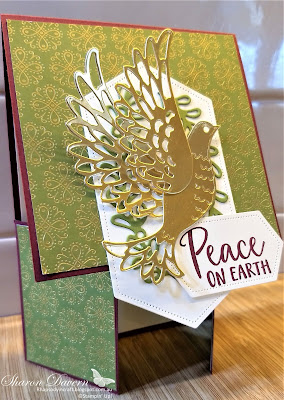 Rhapsodyincraft, Stampin' Up!, Aug-Dec Mini 2020, Dove of Hope,  Christmas Cards, Fancy Fold, Double Dutch door