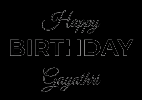 Happy Birthday Gayathri (Animated GIF)