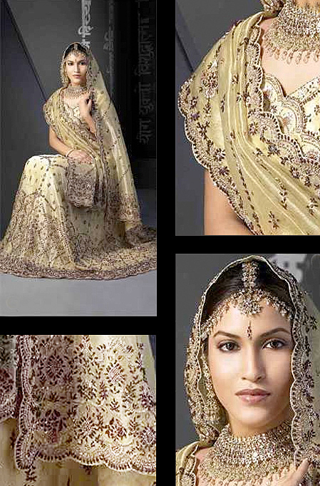 Indian bridal fashion comes in a variety of colors usually red 