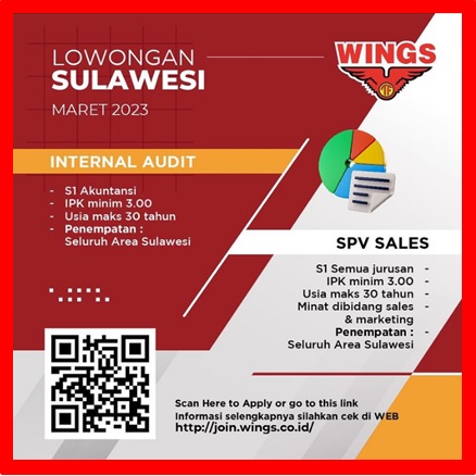 Lowongan Kerja Wings Group Penempatan Sulawesi Maret 2023