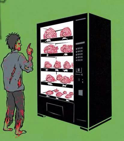 Meme de humor sobre los zombis y el vending