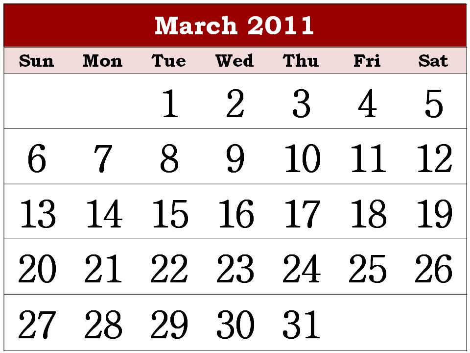 photo calendar template 2011. CALENDAR TEMPLATE 2011 MARCH