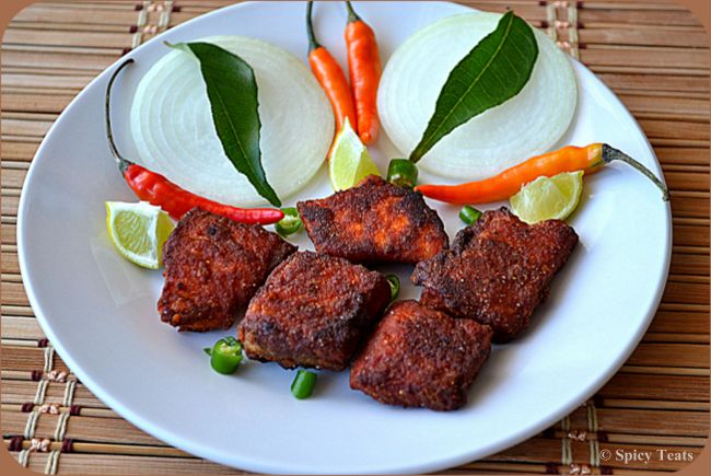 Spicy Treats Salmon Fish Fry Indian Style