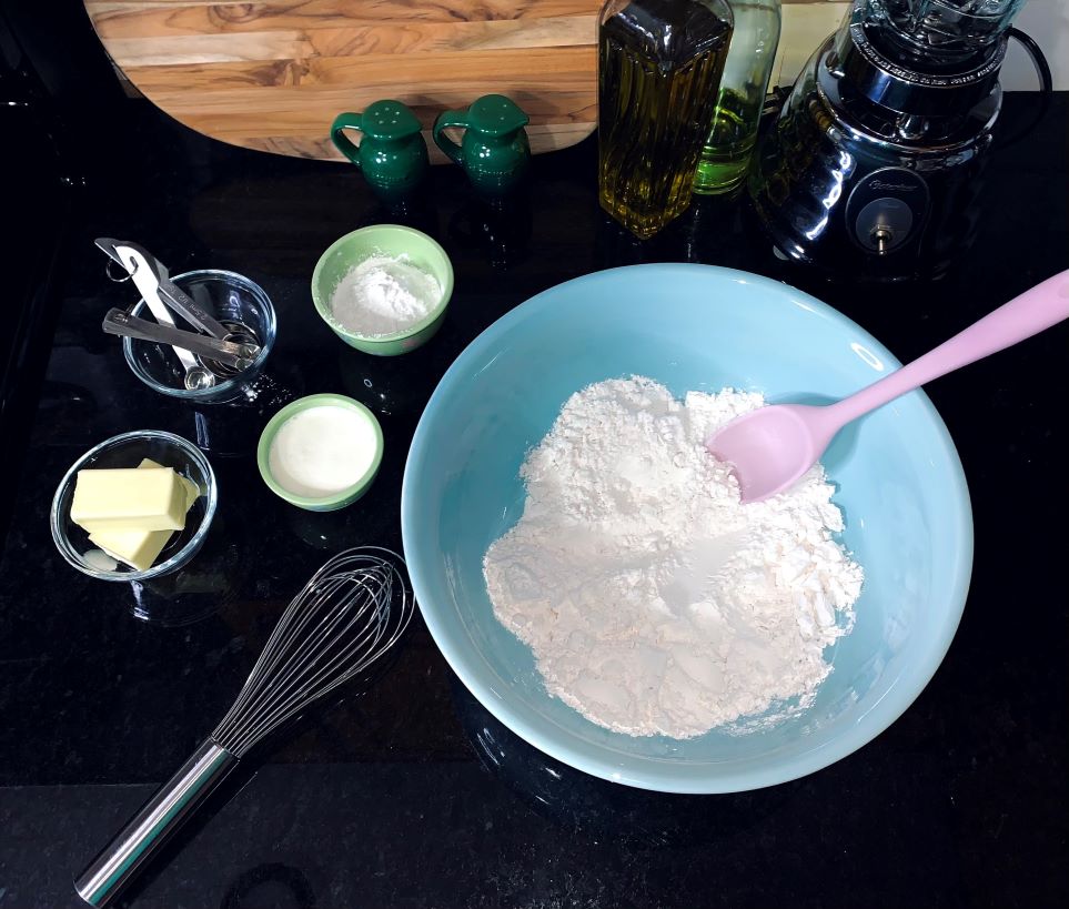 Baking Ingredients on the kitchen counter