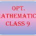 CLASS 9 OPTMATHEMATICS BOOK BY CDC AND PRIME 