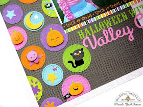 Doodlebug Design Boos & Brews Halloween Layout using Pink by Mendi Yoshikawa