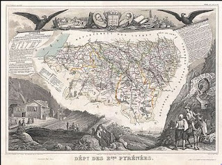 pays basque autrefois département carte basses-pyrénées béarn