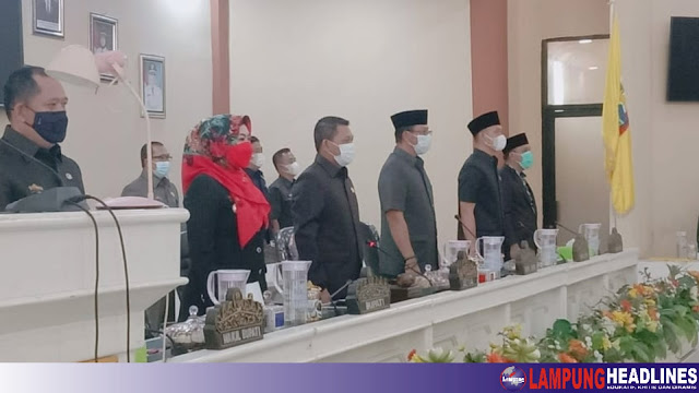 DPRD Gelar Paripurna Penyampaian LKPJ APBD Anggaran 2020 Hasil Audit BPK RI Oleh Bupati Tanggamus