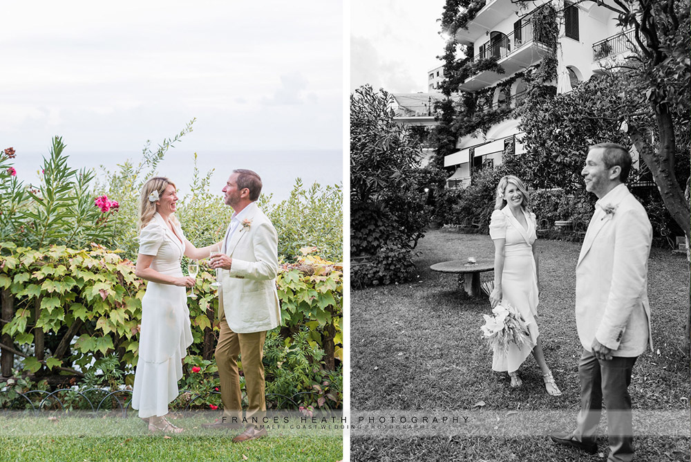 Amalfi coast elopement wedding at Hotel Santa Caterina