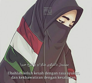 Gambar Kartun Muslimah Sedih