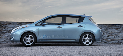 2011 Nissan LEAF Blue profile