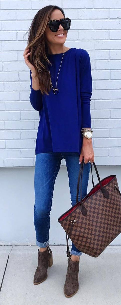 casual style obsession / top + plaid bag + skinny jeans + boots