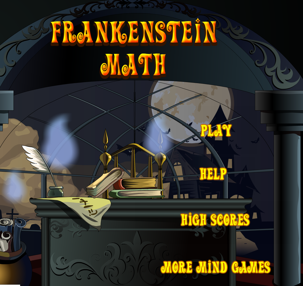 http://www.mindgames.com/mind-game-fullscreen.php?mind=Frankenstein+Math&game=160