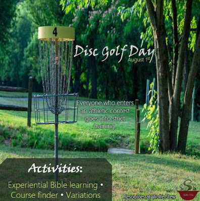 Biblical experiential learning idea, disc golf course finder and variations.