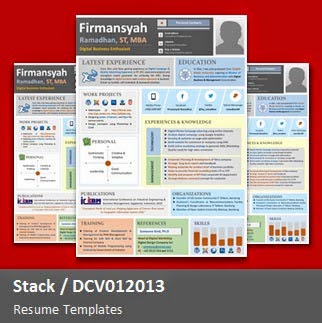 Desain CV Kreatif: Stack - Curriculum Vitae / Resume Template