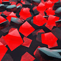 3D Red Black Abstract Wallpaper