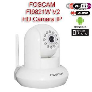 Foscam FI9821W V2 - Cámara de seguridad HD WLAN con audio imagen