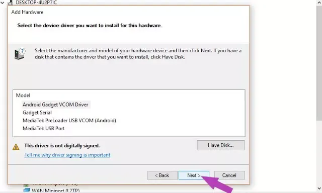 Download dan cara Install CDC USB Driver untuk Windows