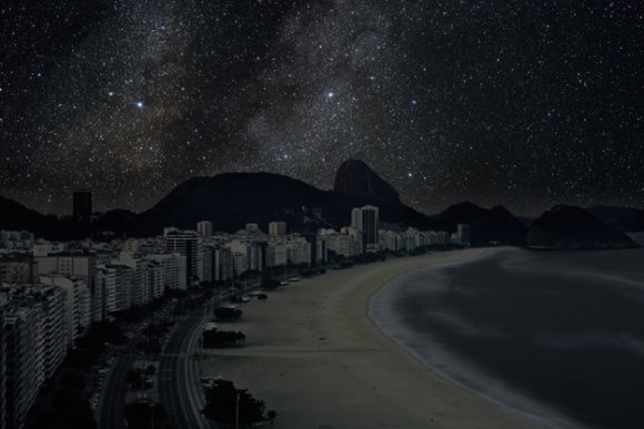 Thierry Cohen fotografia photoshop cidades noite céu estrelado