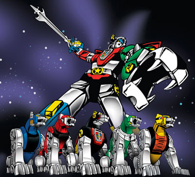 VOLTRON defender of the universe,form feet and let,robot paling ganas di alam semesta,robot berkepala harimau,kartun terbaiik dulu dulu