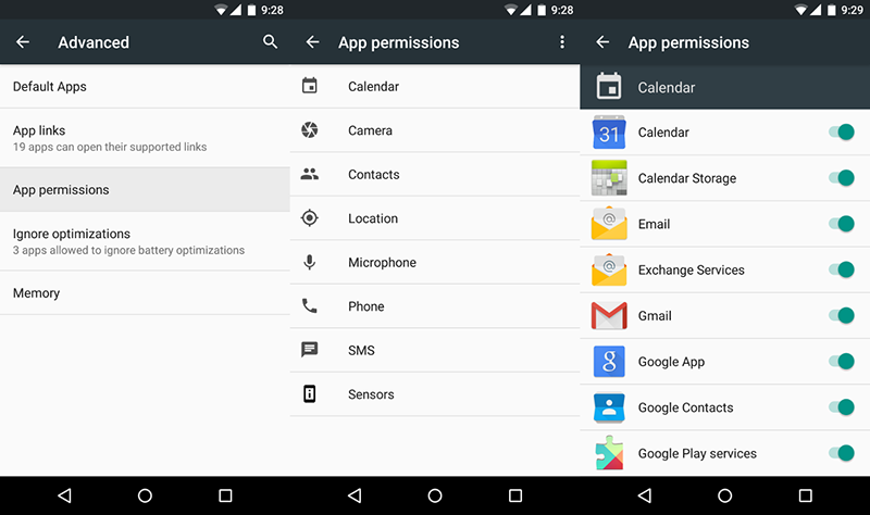 Android M App Permissions