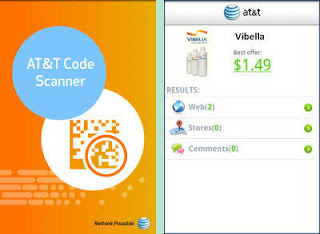 AT-T Code Scanner Free App Interface on Android