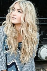 Platinum blonde hair with highlights