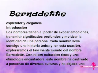 significado del nombre Bernadette