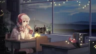 Anime Girl Listening To Radio