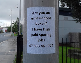Boxing advert in Stockport