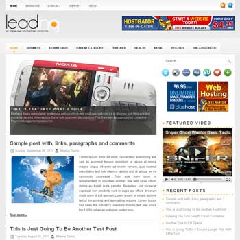 Leading blogger template. pagination for blogger ready. magazine style template blog. image slider template blog