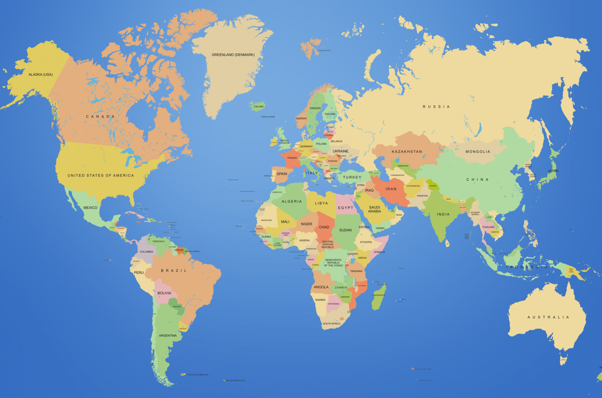 بجودة عالية خريطة العالم بالتفصيل مع اسماء الدول باللغة العربية Kharita Blog