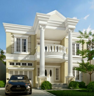 desain klasik Rumah Mewah 2 Lantai