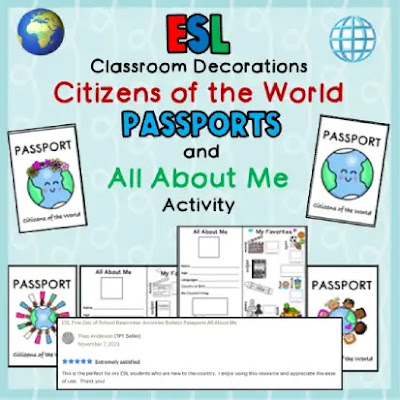 ESL all about me worksheets lessons passports