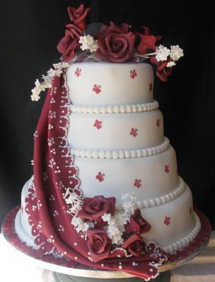 christmas wedding cake