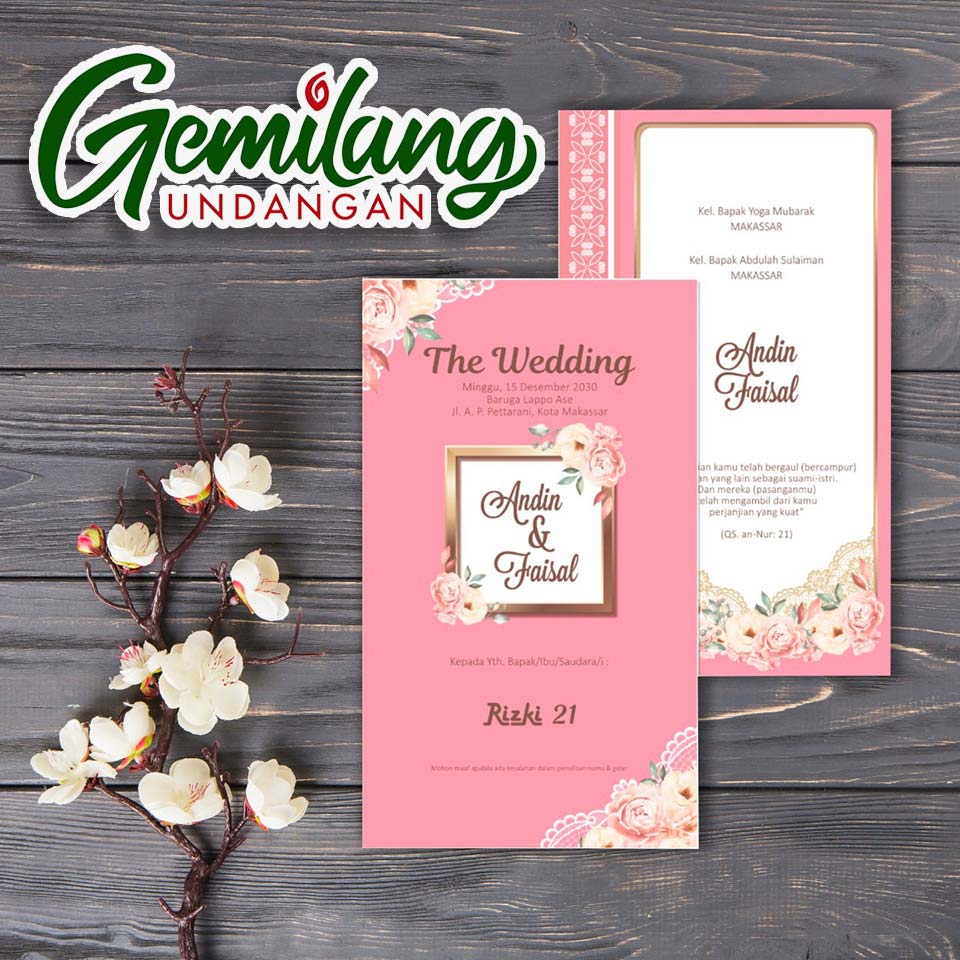 gemilang undangan Toko Blangko Undangan pernikahan kosong di Kotawaringin Timur dengan produk rizki 21