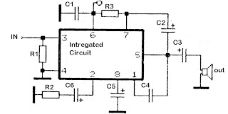 TBA820 , KA2201 , LM820 , U820 rangkaian amplifier