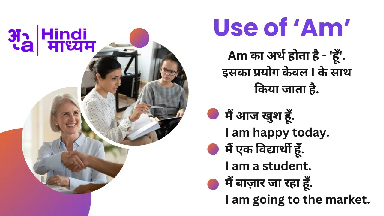 am sentences in hindi to english