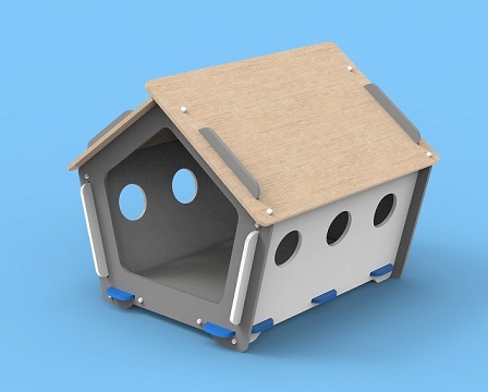 pet house free cdr file for laser cutting