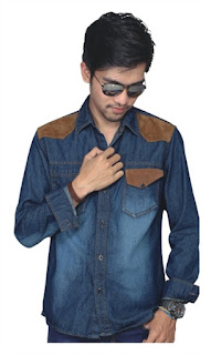 kemeja jeans blue, kemeja jeans pria, kemeja jeans terbaru