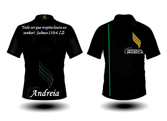 Modelo de Camisa Uniforme para Clube de Jovens Adventista, Ministério da Música e Desbravadores