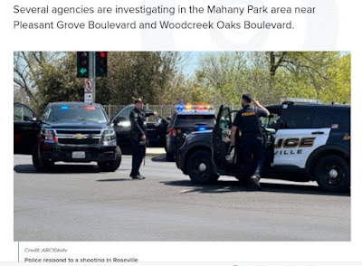 California Highway Patrol Officer Shot by Madman With a Gun in Roseville Park - Children Playing Baseball Safe... One Hostage Dead, Two in Hospital. Obviously, Republican Plan to Put More Police with More Guns in Schools... Would Have No Effect In Parks, Churches, Grocery Stores and Hotels!