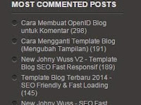 Kode Widget Komentar Terbaru & Posting Paling Banyak Dikomentari