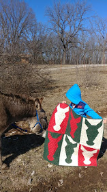 Hee-Haw Christmas donkey quilt by Slice of Pi Quilts