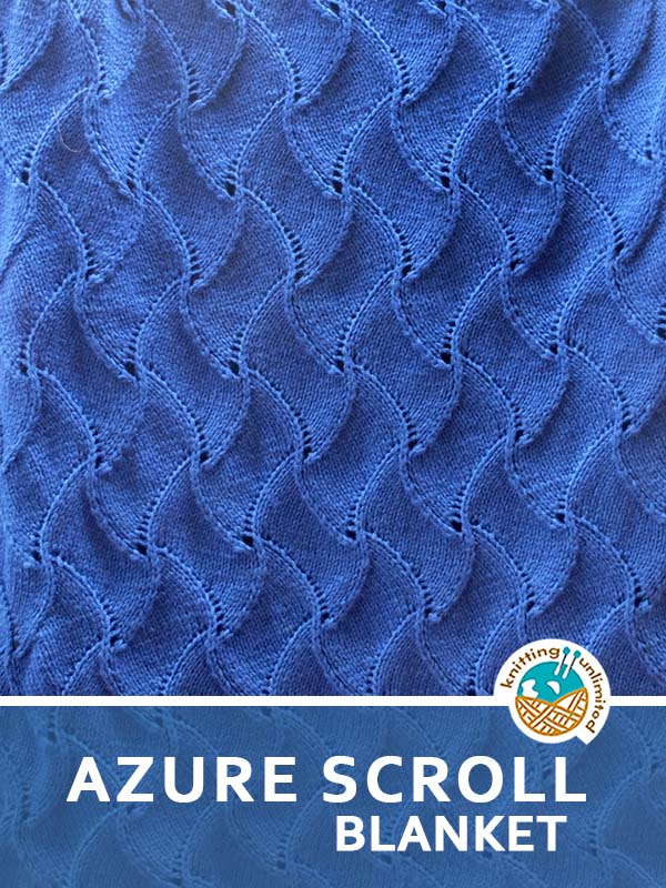 Azure Scroll Blanket