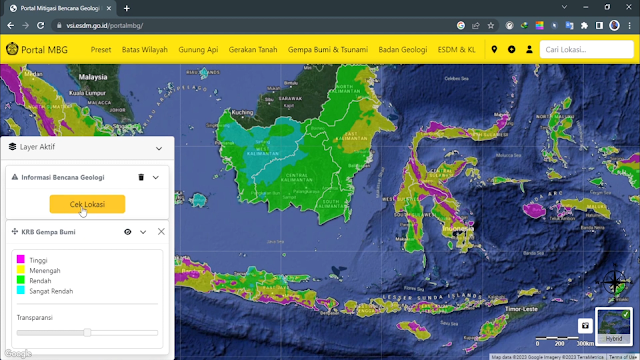 Ada Data SHP!! Cara Download Peta KRB (Kawasan Rawan Bencana) di Portal Terbaru Kementerian ESDM